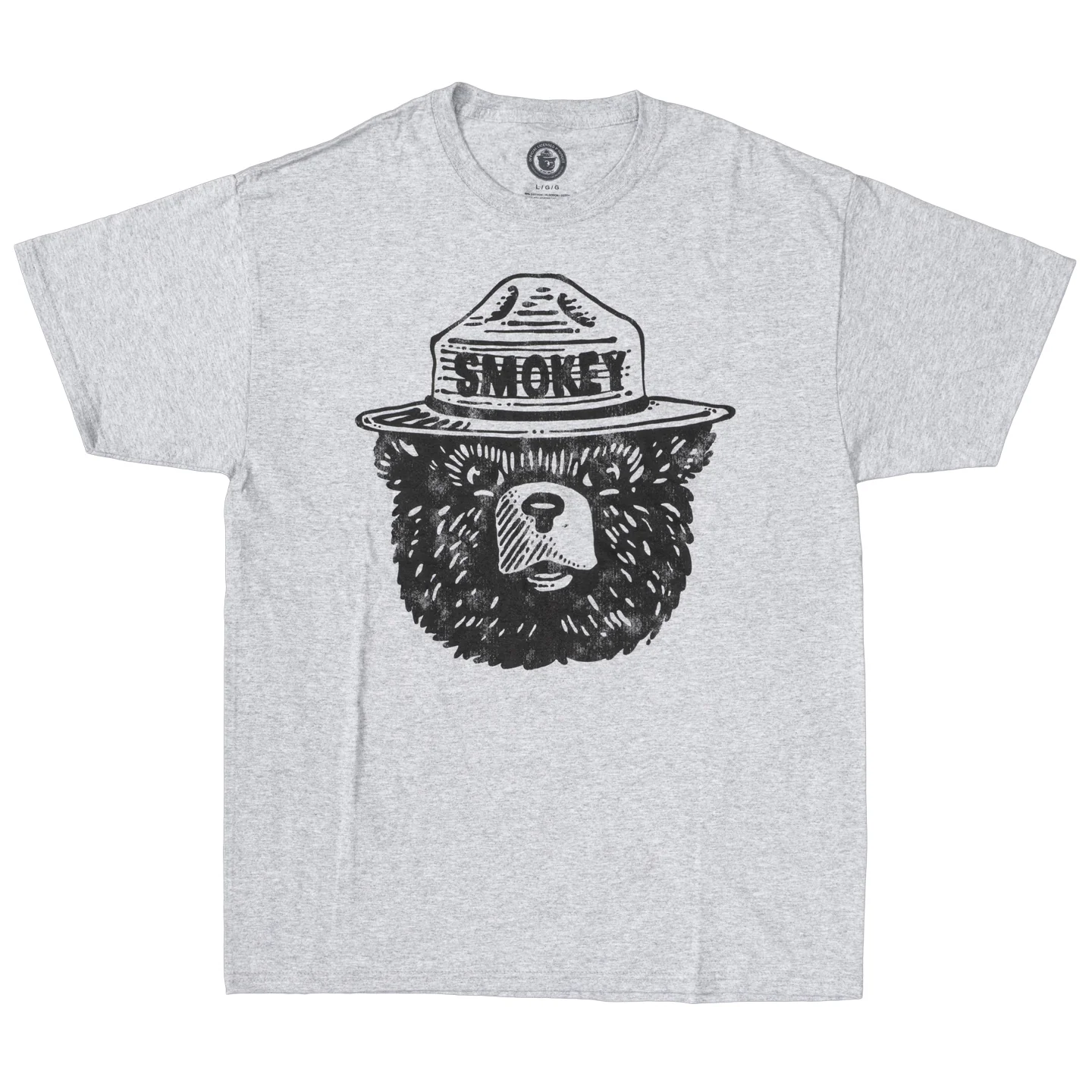 Smokey the Bear Adult Unisex Tonal Gray T-Shirt - Image 8