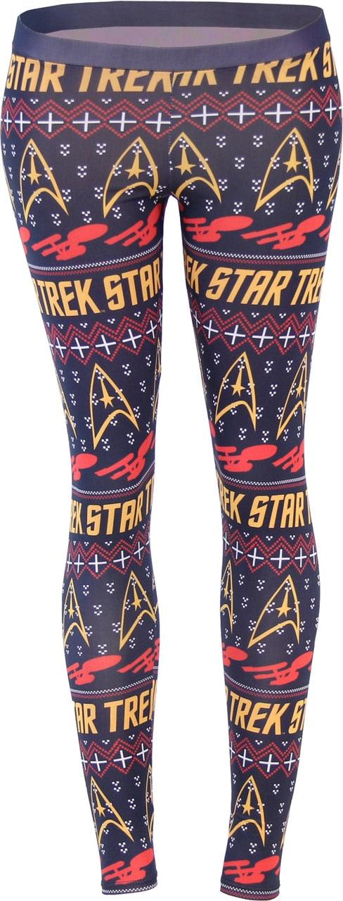 Star Trek Command Ugly Christmas Pattern Leggings - Image 4
