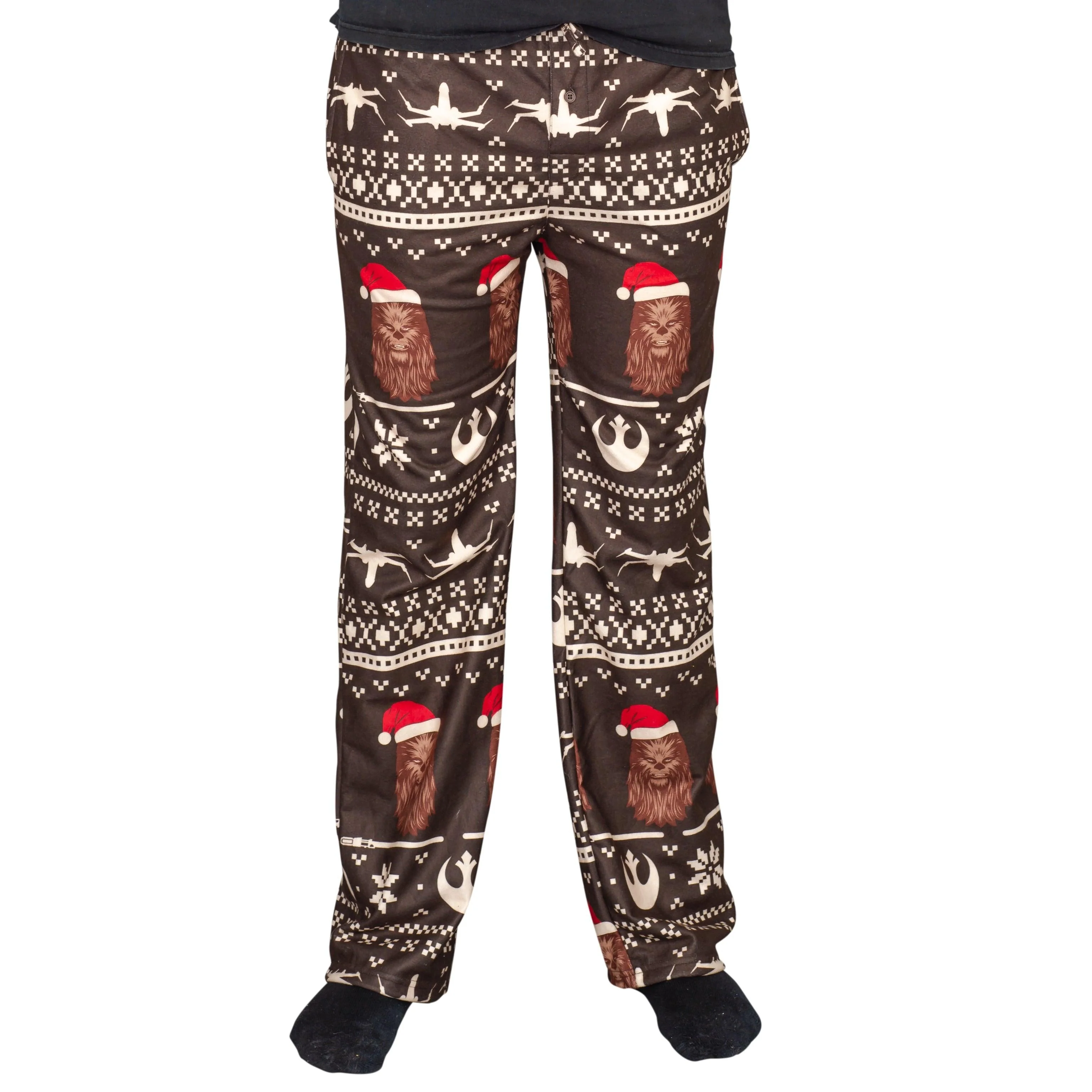Star Wars Chewbacca Christmas Brown Lounge Pants - Image 3
