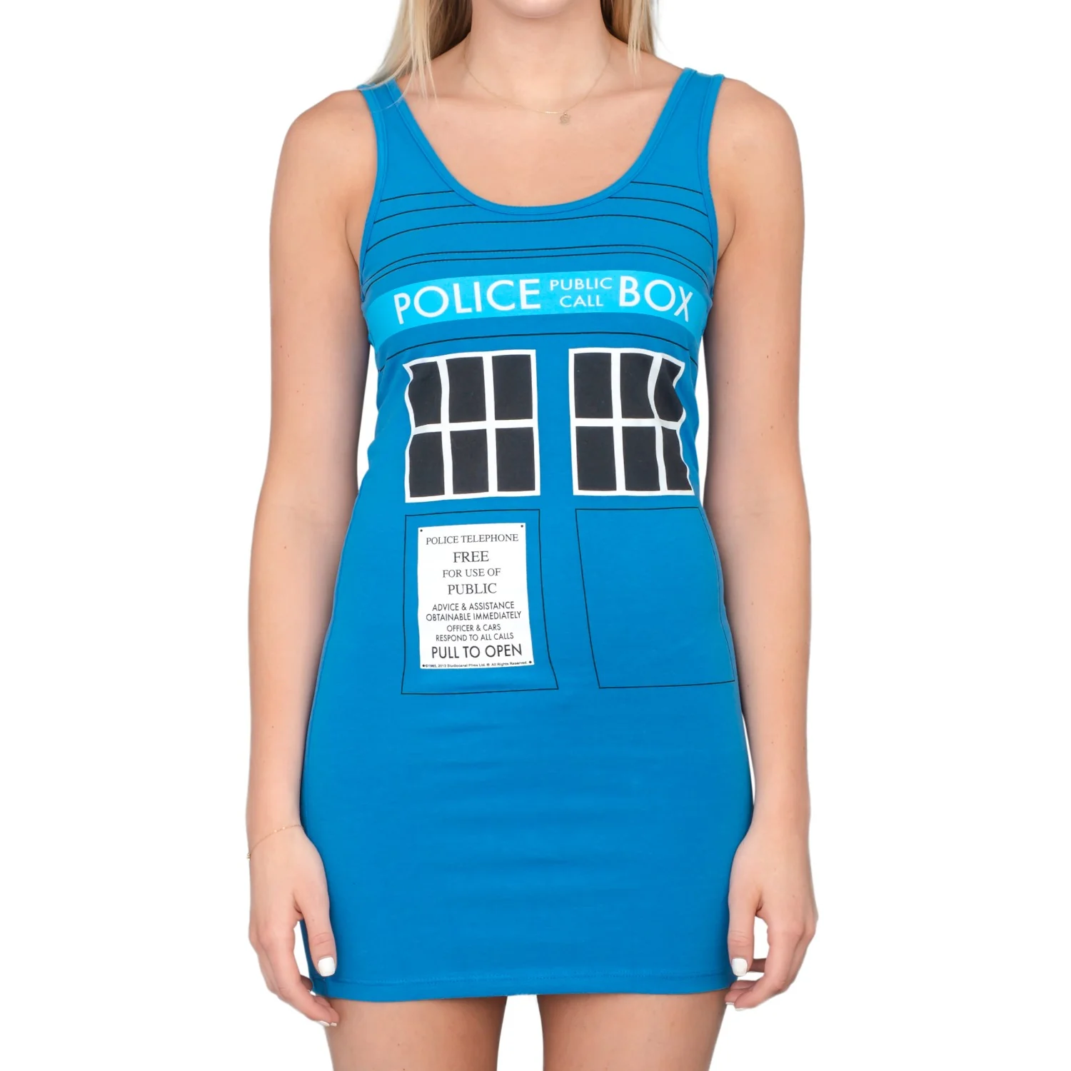 TARDIS Police Box Costume Tank Dress - Image 7