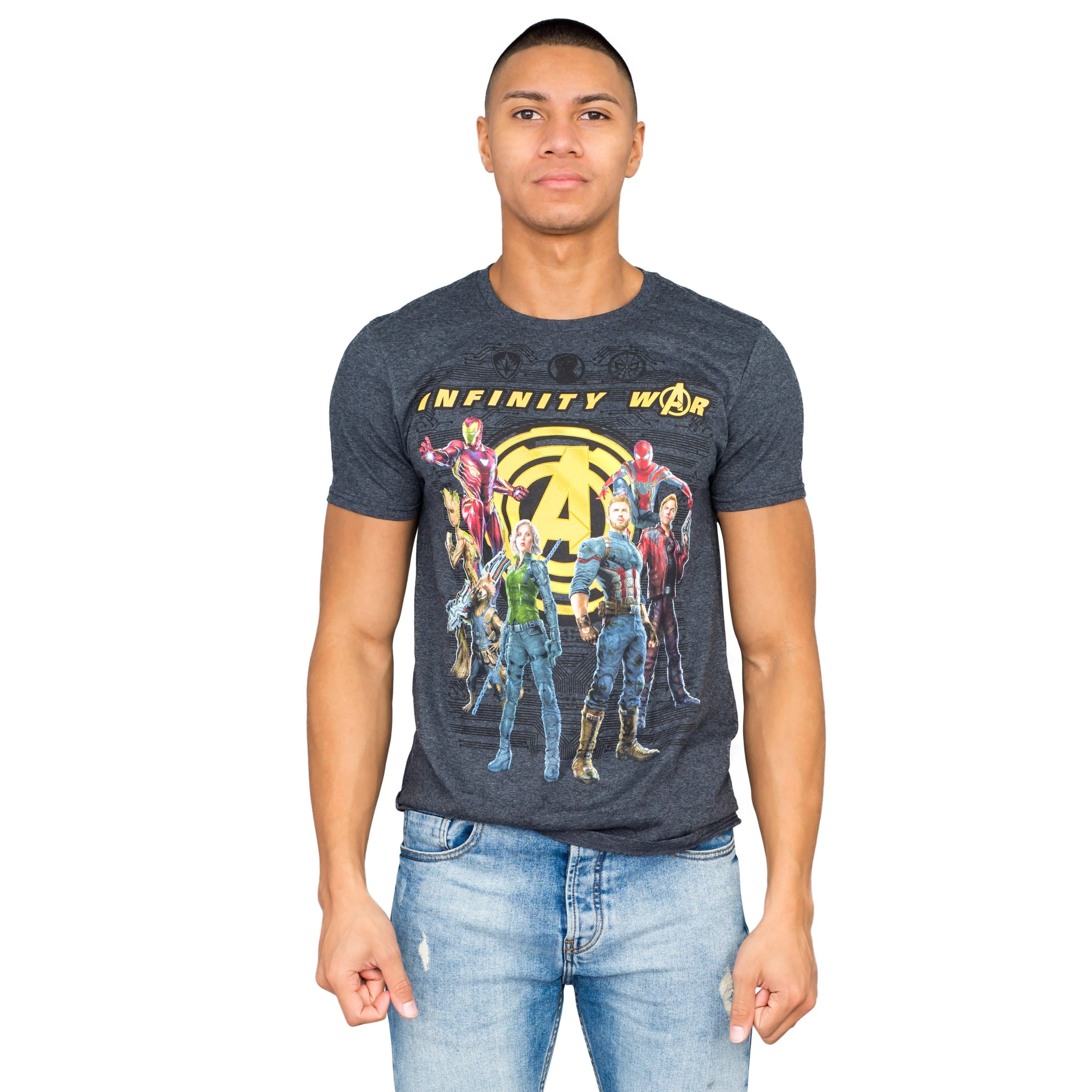 The Avengers Infinity War Group Shot Charcoal T-shirt - Image 3