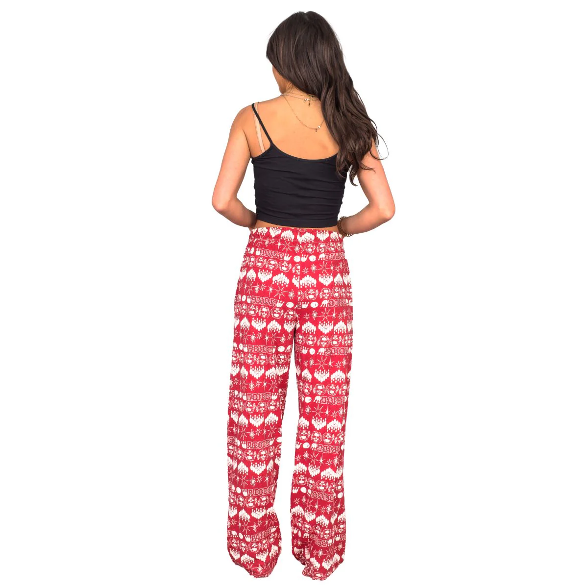 The Big Lebowski Bowling Pins Unisex Adult Red Lounge Pants - Image 3