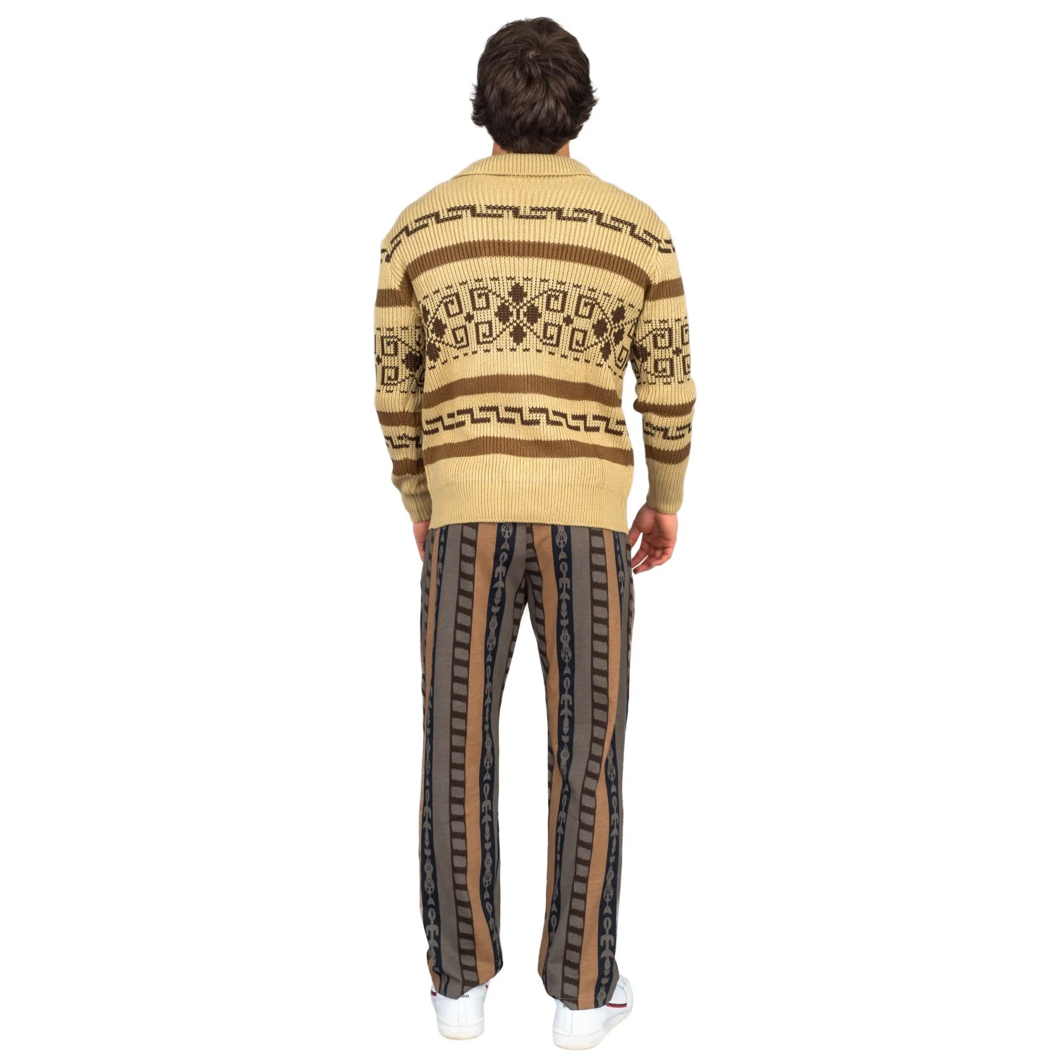 The Dude Lebowski Bowling Movie Character Cardigan Sweater and Lounge Pants Halloween Costume Set - Image 9