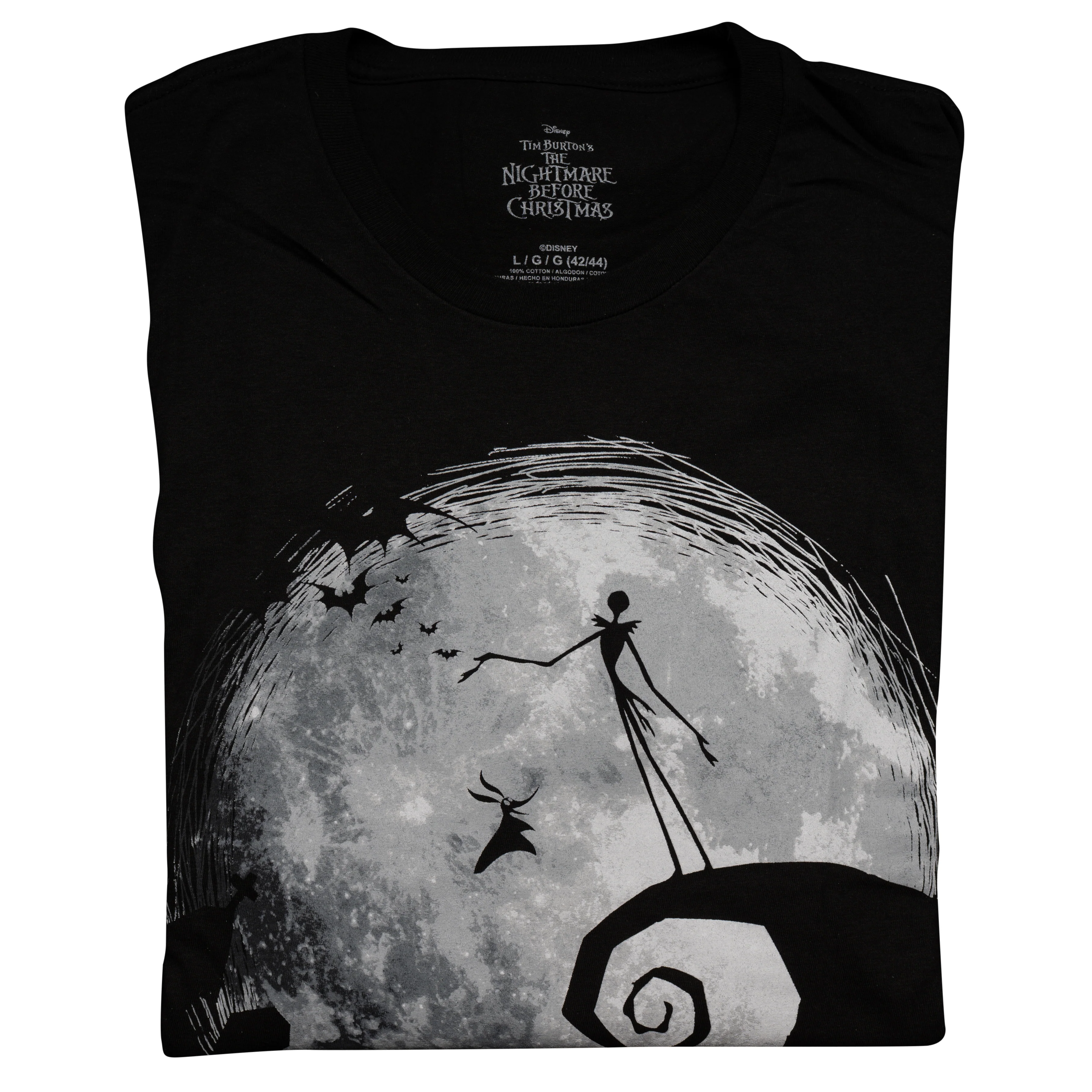The Nightmare Before Christmas Moon Long Sleeve Adult Unisex Shirt Black - Image 6