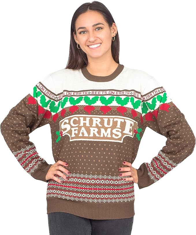 The Office TV Series Dwight Schrute Farms Beets Ugly Christmas Sweater - Image 5