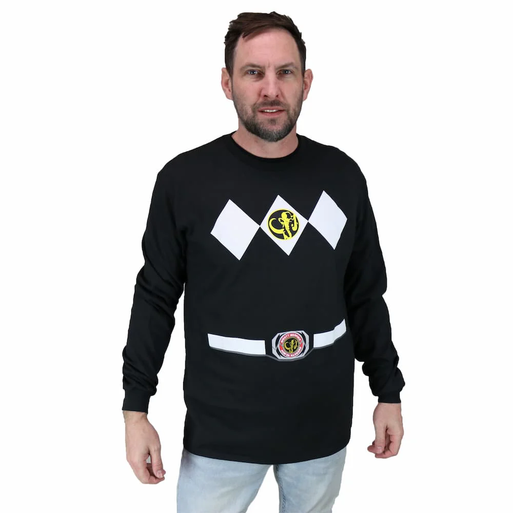 The Power Rangers Long Sleeve Costume T-shirt and Gloves - Image 2