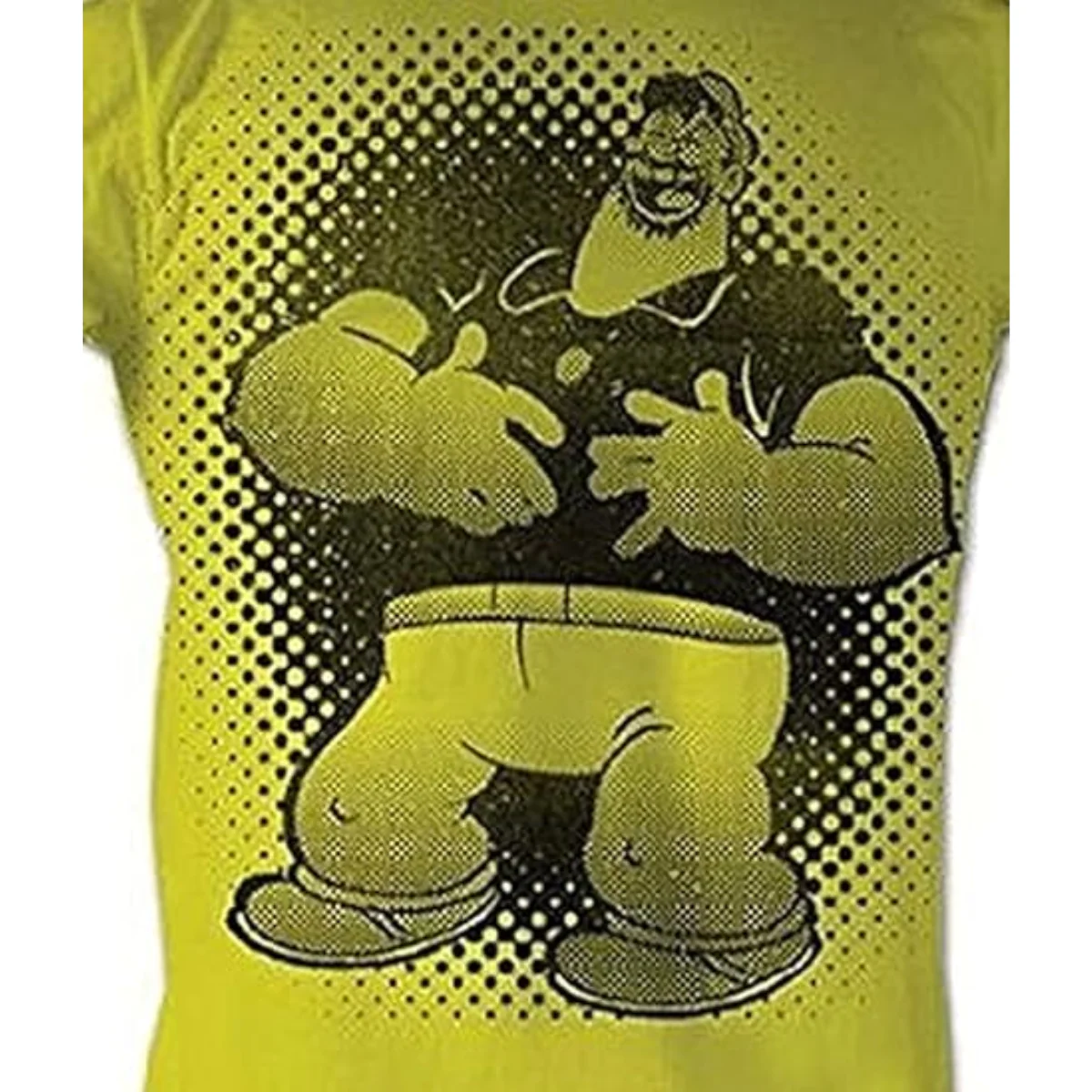 The Sailor Man Brutus Bluto Laughing Adult Yellow T-Shirt - Image 2