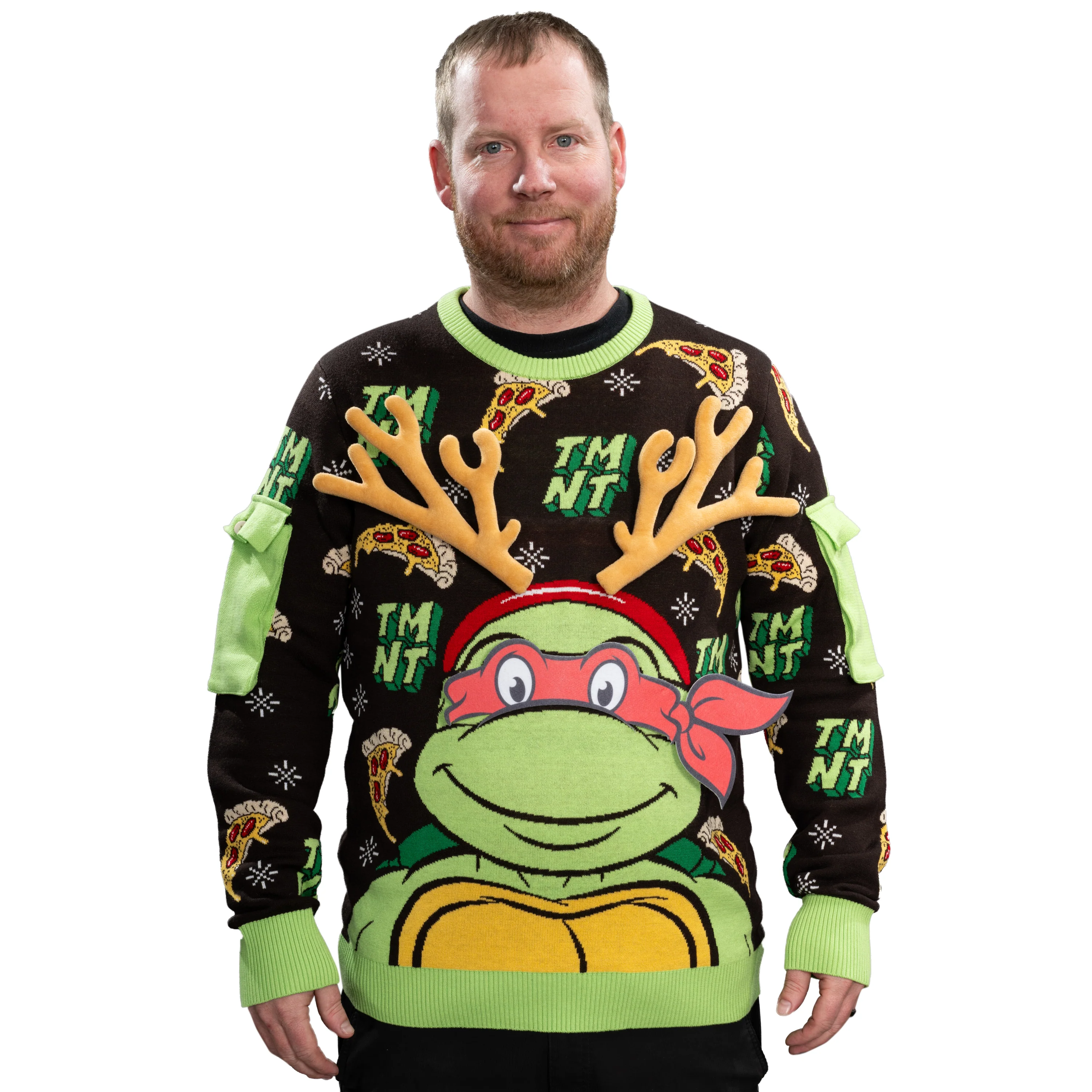 TMNT Ring Unisex Adult Ugly Christmas Game Ring Toss Sweater