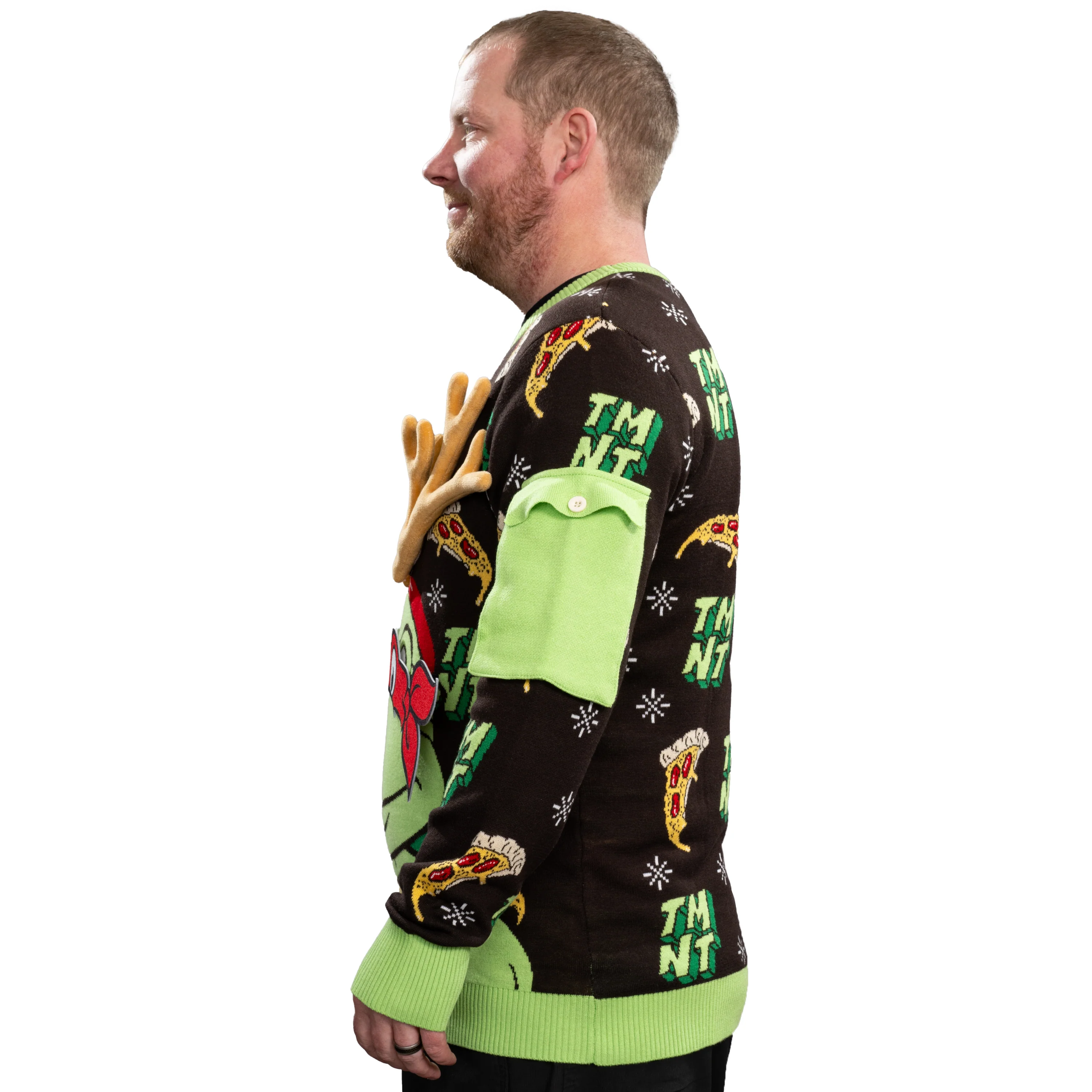 TMNT Ring Unisex Adult Ugly Christmas Game Ring Toss Sweater - Image 3