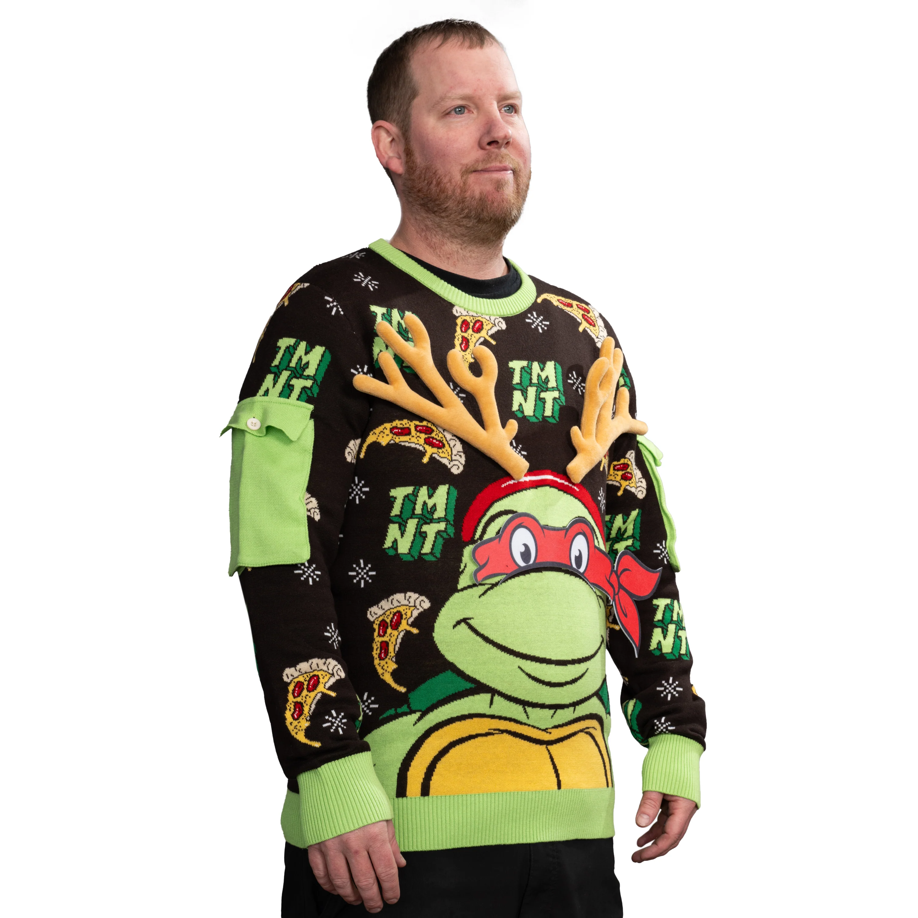 TMNT Ring Unisex Adult Ugly Christmas Game Ring Toss Sweater - Image 6