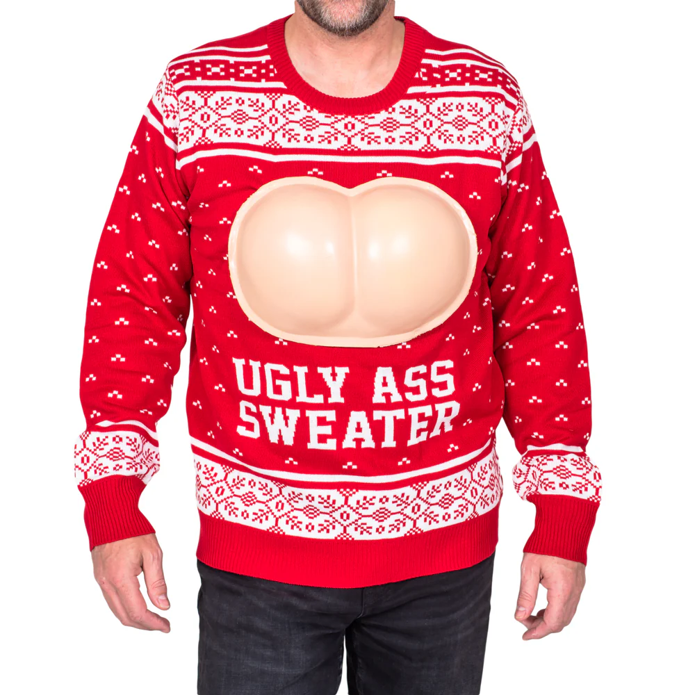 Ugly Behind Funny NOT PC Adult Unisex 3D Sweater - Image 2