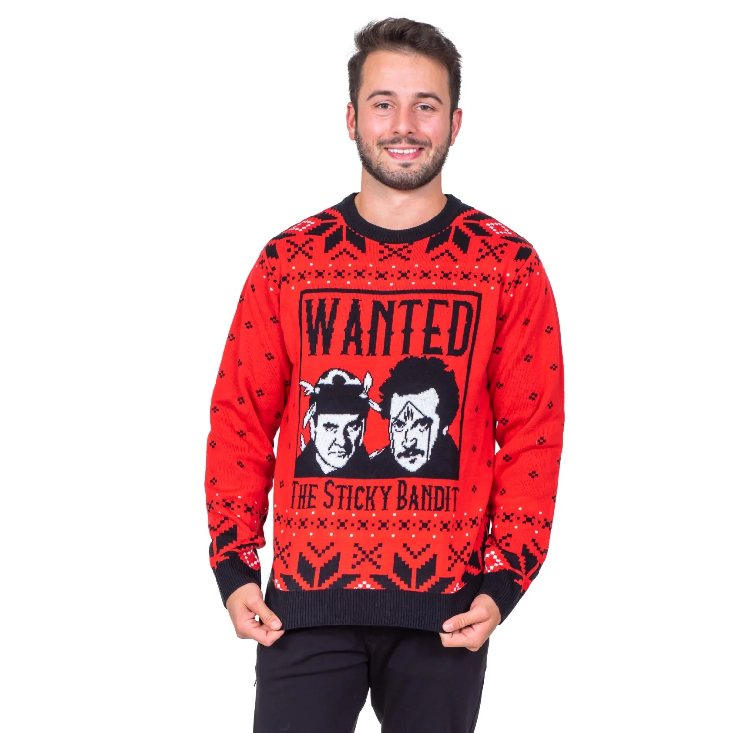 Funniest Xmas Movie Ever Wanted Bad Guys Unisex Ugly Christmas Sweater - Image 2