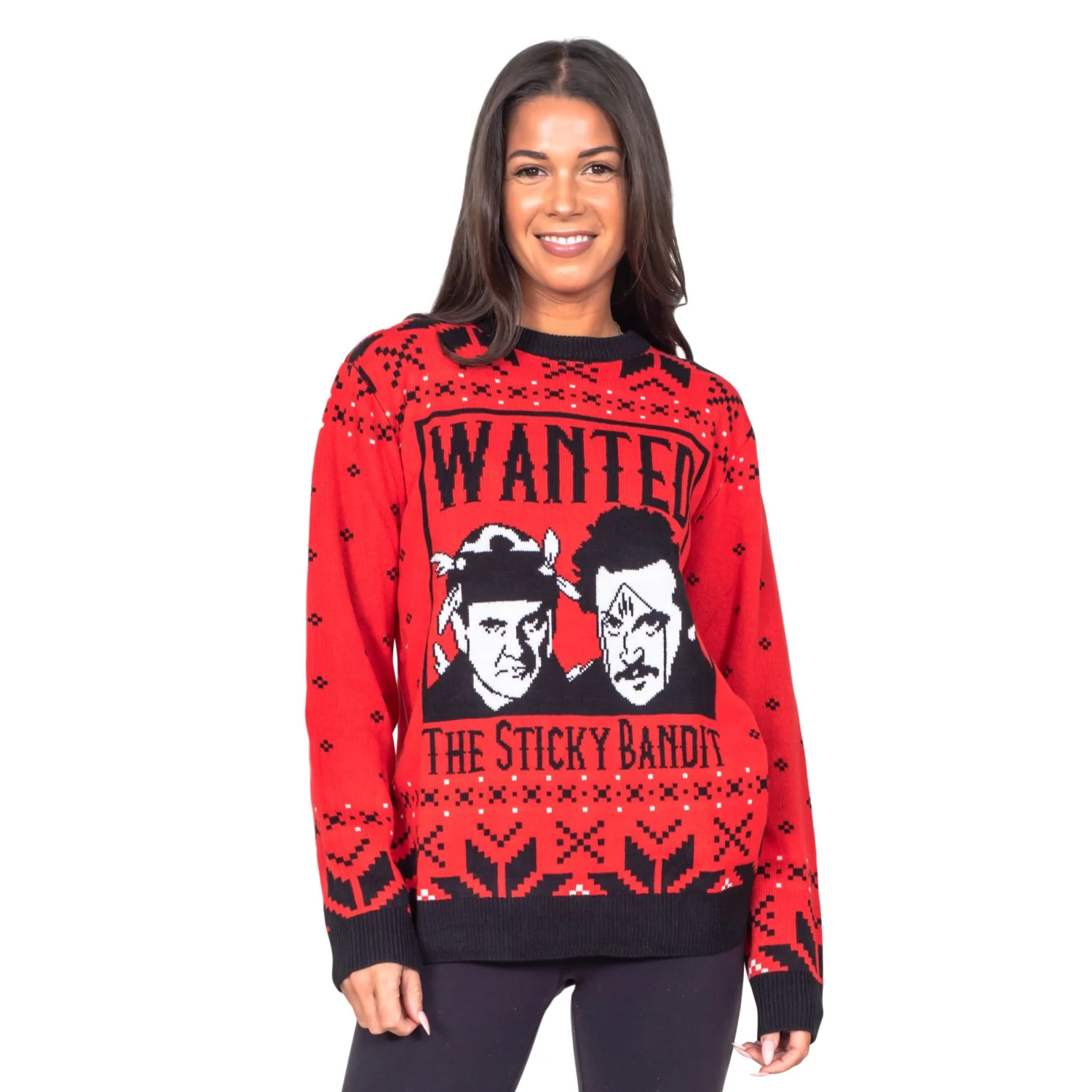 Funniest Xmas Movie Ever Wanted Bad Guys Unisex Ugly Christmas Sweater - Image 4