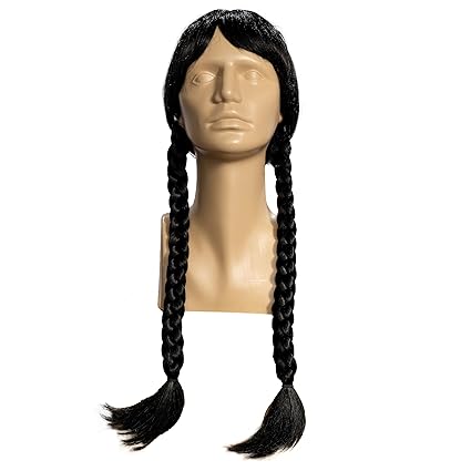 Wednesday Spooky Family Deluxe Halloween Cosplay Costume Wig - Image 2
