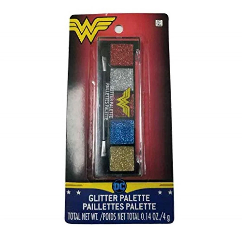 Wonder Woman Glitter Palette Makeup Costmetic Kit Costume Accessory